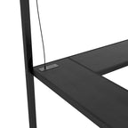 Cama alta Twin XL con escritorio en forma de L y USB