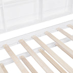 Cama infantil de madera individual con forma de casa y nido, con estantería