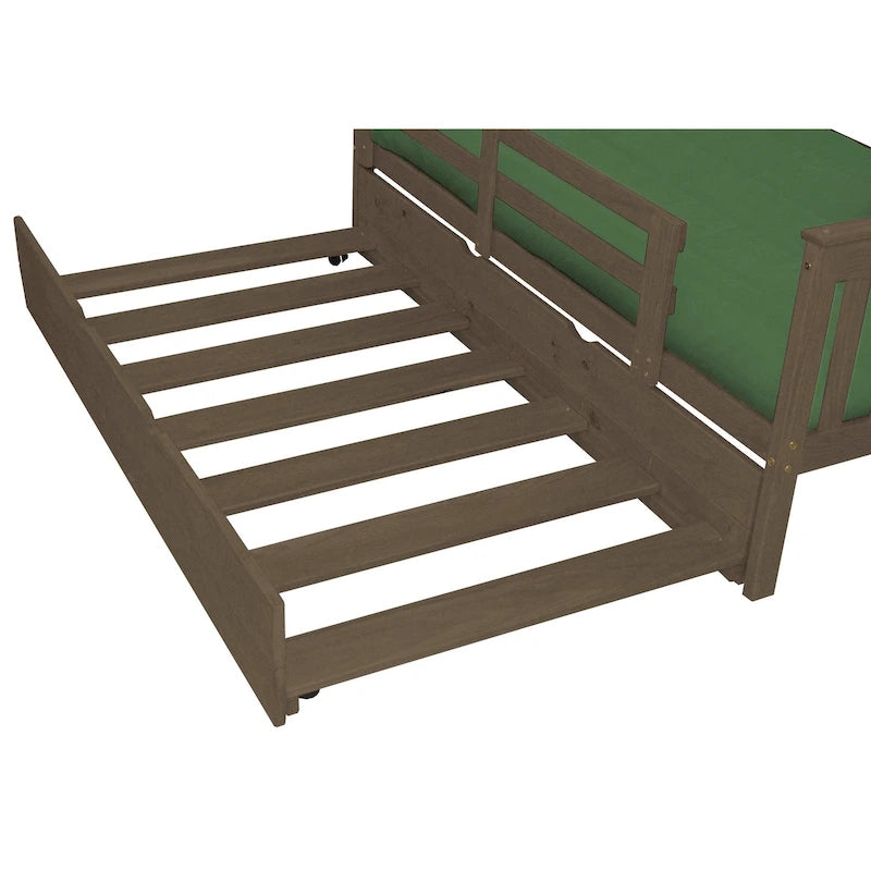 Base de cama nido doble de pino