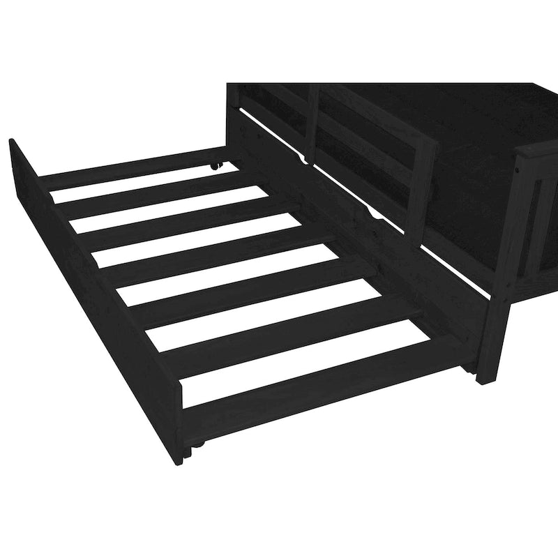 Base de cama nido doble de pino