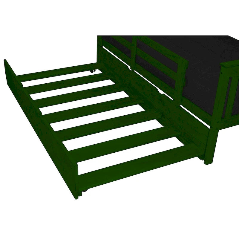 Base de cama nido doble de pino