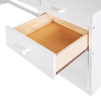 Cama alta de tamaño completo con escalera, estantes y escritorio, gris