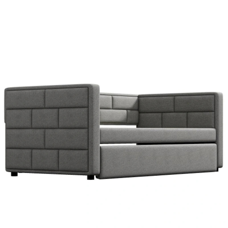 Sofá cama doble con nido en gris