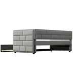 Sofá cama doble con nido en gris
