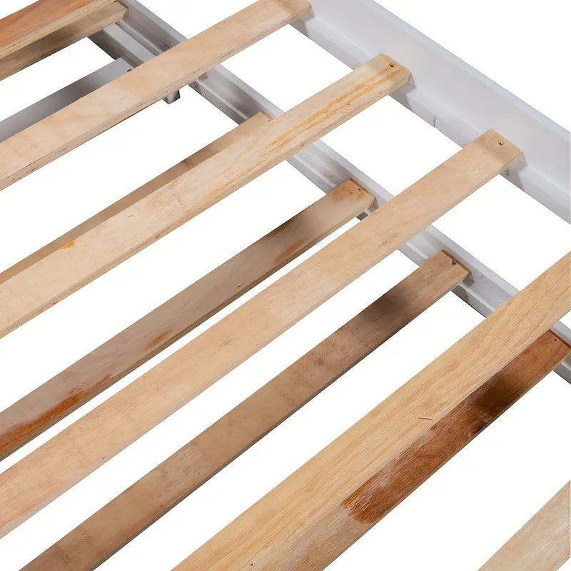 Cama de plataforma matrimonial con cama nido ajustable