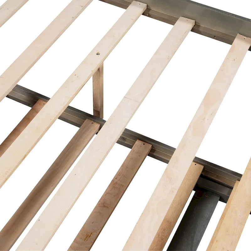 Cama de plataforma matrimonial con cama nido ajustable