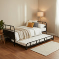 Cama Nido de Metal con Ruedas Incorporadas, Tamaño Individual