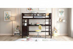 Cama alta individual con cajones y escritorio