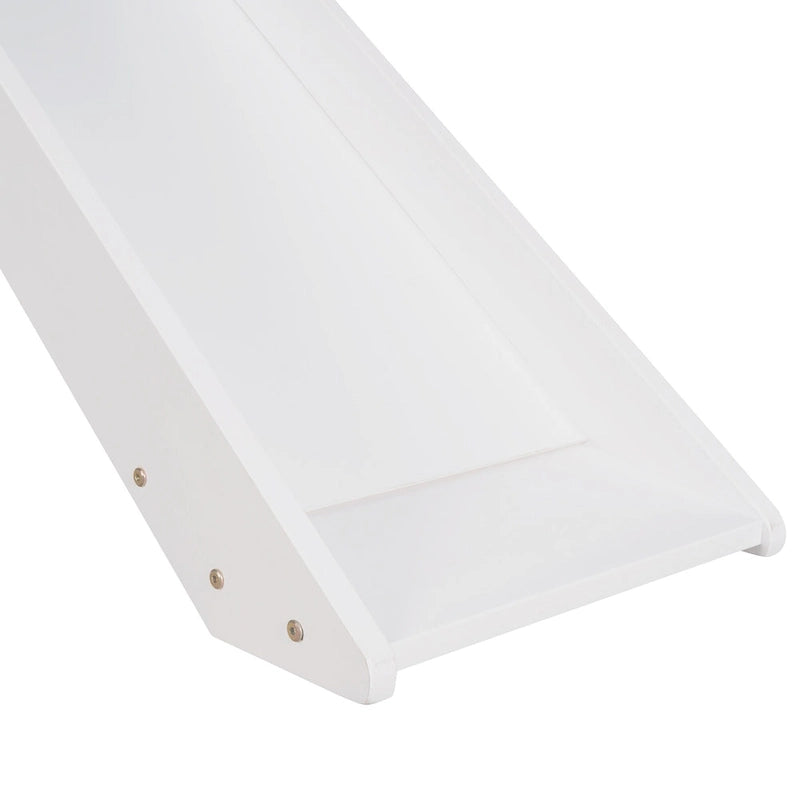 Cama alta individual de madera maciza con divertido tobogán