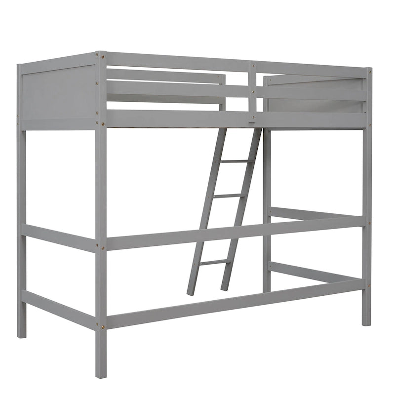 Cama alta individual con escalera