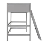 Cama alta individual con escalera