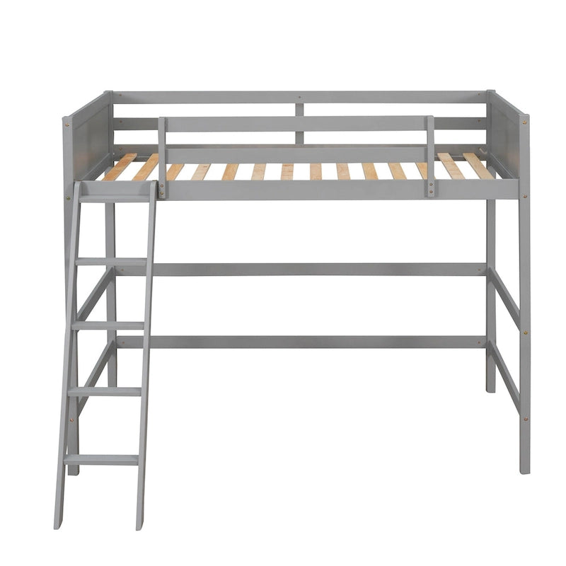 Cama alta individual con escalera