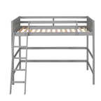 Cama alta individual con escalera