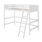 Cama alta individual con escalera