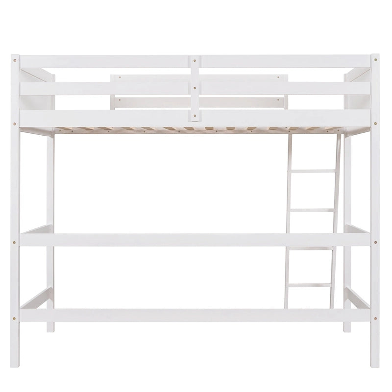 Cama alta individual con escalera