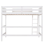 Cama alta individual con escalera