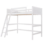 Cama alta individual con escalera
