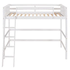 Cama alta individual con escalera