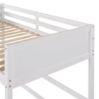 Cama alta individual con escalera