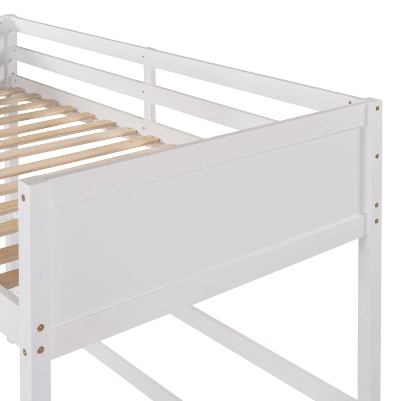 Cama alta individual con escalera