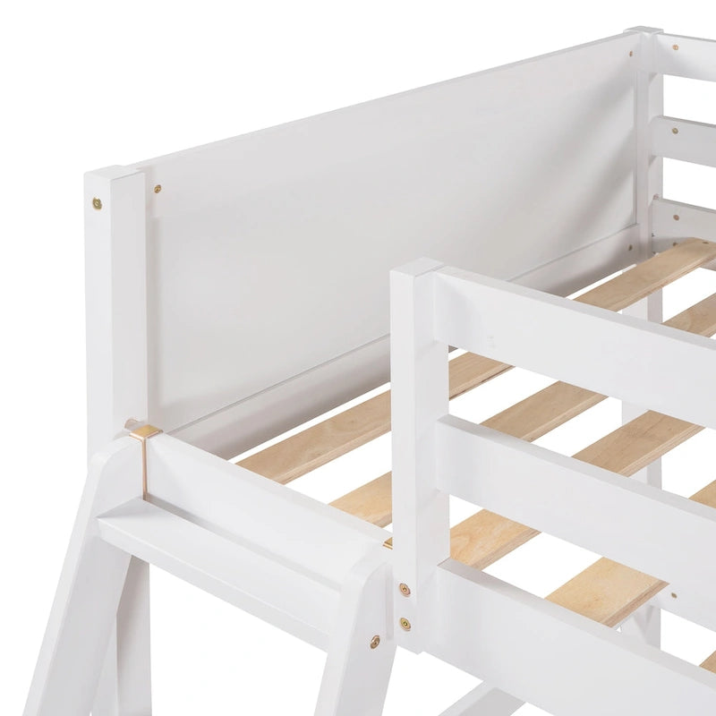 Cama alta individual con escalera