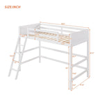 Cama alta individual con escalera
