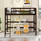 Cama alta individual con escalera