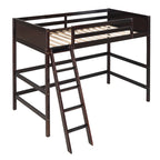 Cama alta individual con escalera