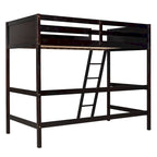 Cama alta individual con escalera