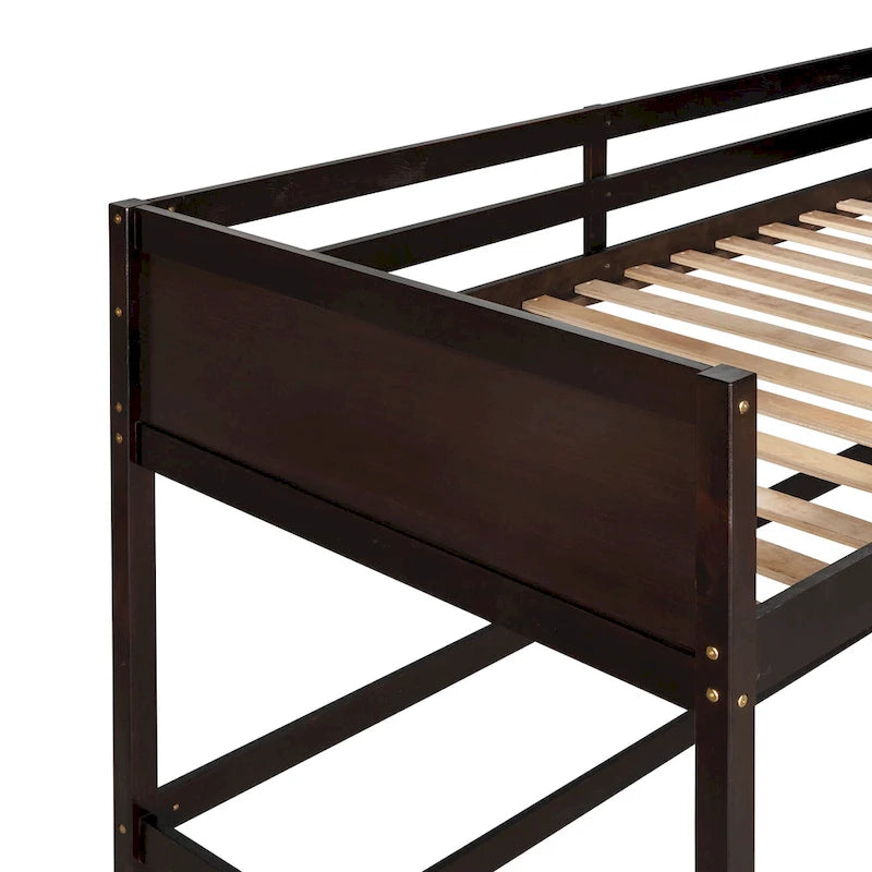 Cama alta individual con escalera