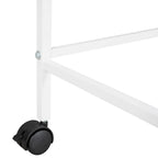 Cama alta doble sobre baja con escritorio rodante y estantes, cama de metal doble con soporte de láminas de acero, para adolescentes, niños y niñas