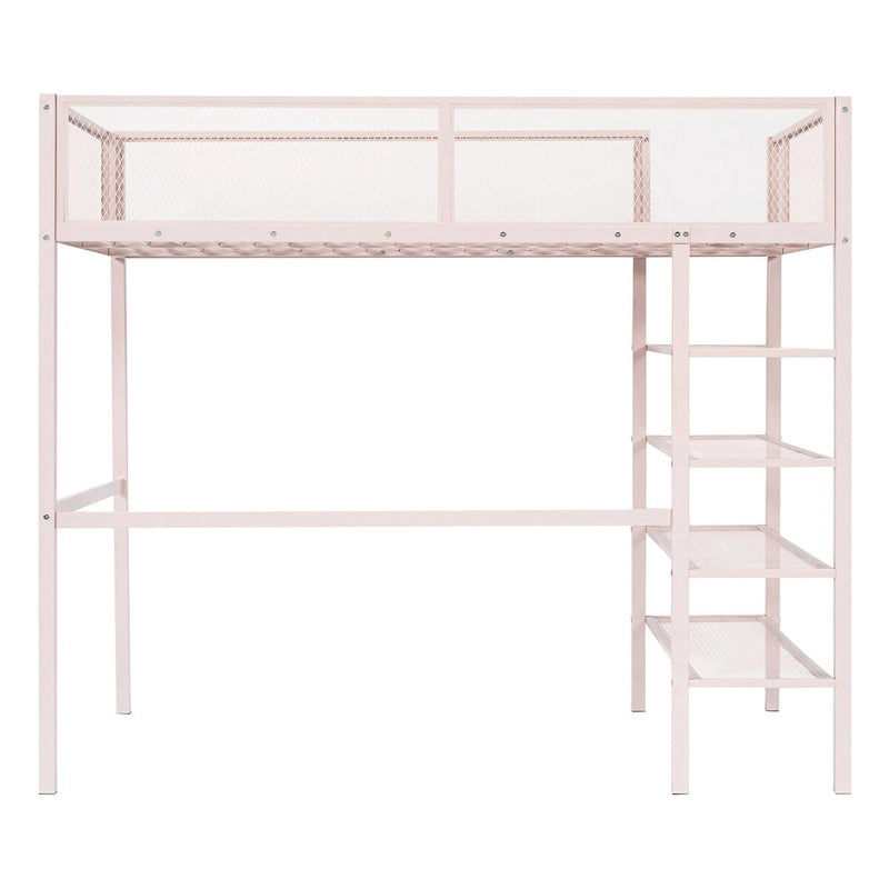 Pink Modern Style Multi-functional Loft Bed