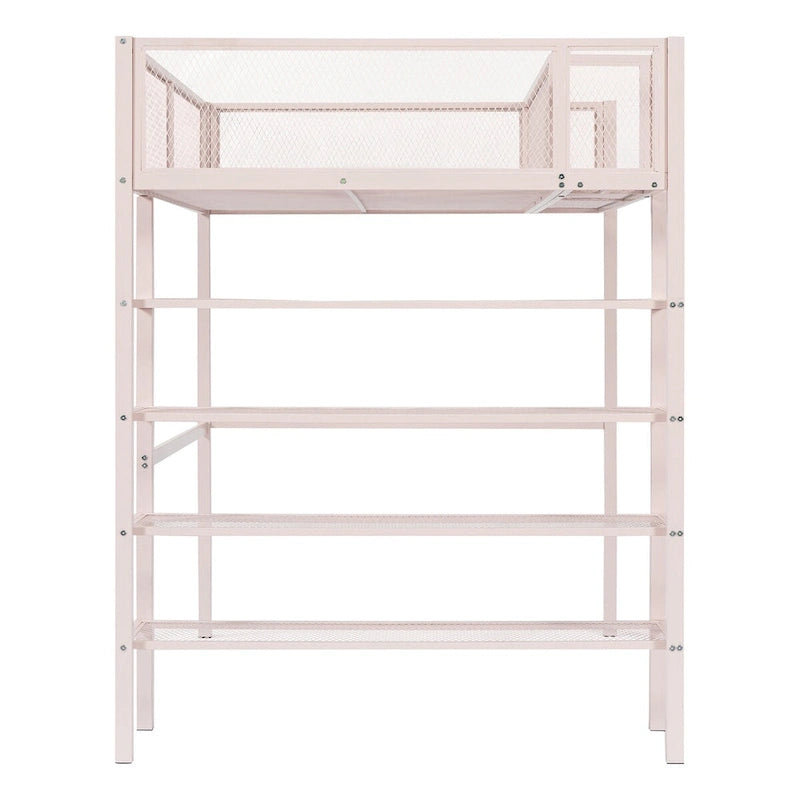 Litera Loft Multifuncional Rosa de Estilo Moderno